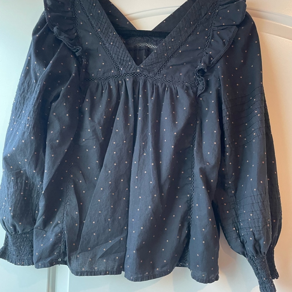 Madewell Ruffled Pintuck Top